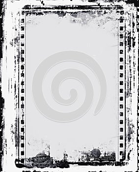 Grunge film frame with space for text or image