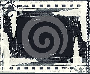 Grunge film frame with space for text or image