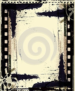 Grunge film frame with space for text or image