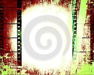 Grunge film strip background