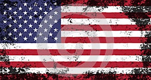 Grunge flag of American