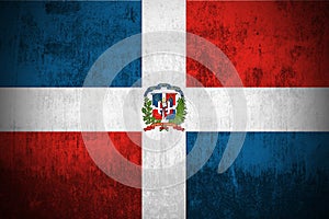 Grunge Flag Of Dominican Republic