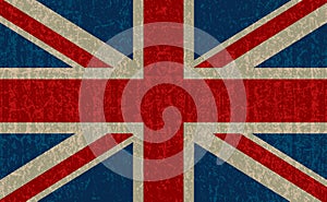 Grunge Flag of Great Britain, United Kingdom flag. with grunge texture.Vector.