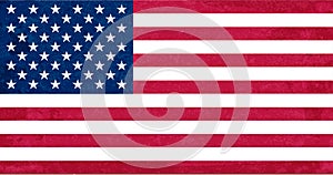 Grunge flag of USA. Isolated American banner with scratched texture. Flat style, vector with noise, marble textured