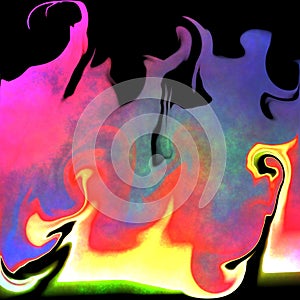 Grunge Flames Tile