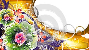 Grunge floral Background. Eps10