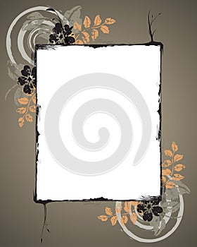 Grunge Floral Frame