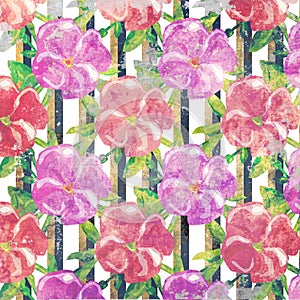 Grunge floral pattern vintage style background