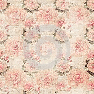 Grunge floral wallpaper