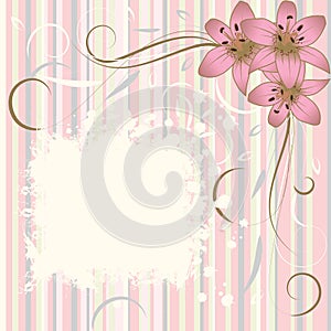 Grunge flower background, element for design