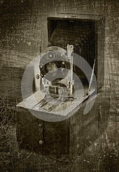 Grunge folding camera background