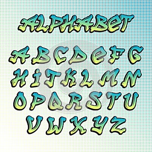 grunge font vector alphabet