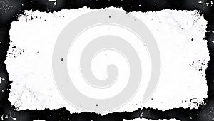 Grunge Frame with Black Splatter Border