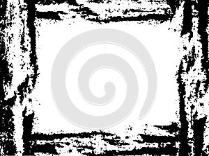 Grunge frame and border. Black and white grunge. Distress overlay texture. Dust and rough dirty wall background. Distress illustra
