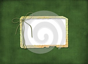 Grunge frame with bow