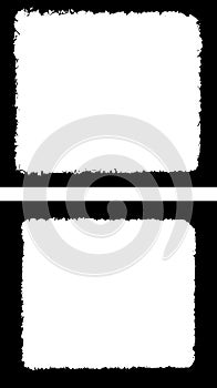 Grunge Frame Design set, Dynamic Grunge Frame Design, Two Rectangular Frames