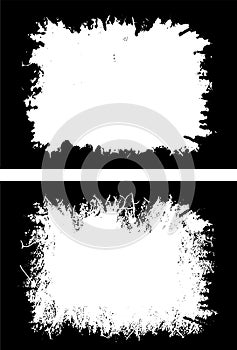 Grunge Frame Design set, Dynamic Grunge Frame Design, Two Rectangular Frames