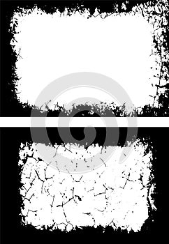 Grunge Frame Design set, Dynamic Grunge Frame Design, Two Rectangular Frames