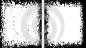 Grunge Frame Design set, Dynamic Grunge Frame Design, Two Rectangular Frames
