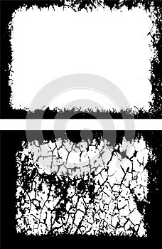 Grunge Frame Design set, Dynamic Grunge Frame Design, Two Rectangular Frames