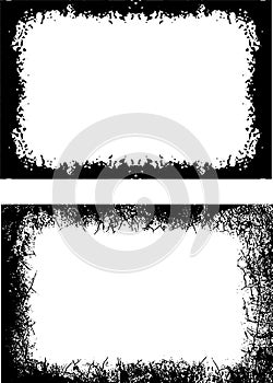 Grunge Frame Design set, Dynamic Grunge Frame Design, Two Rectangular Frames
