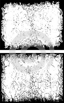 Grunge Frame Design set, Dynamic Grunge Frame Design, Two Rectangular Frames