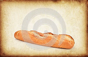 Grunge baguette bread