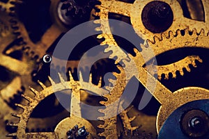 Grunge gear, cog wheels background. Industrial science