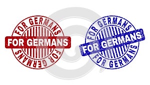 Grunge FOR GERMANS Textured Round Stamps