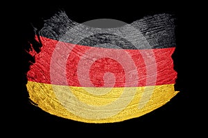 Grunge Germany flag. German flag with grunge texture. Brush stro