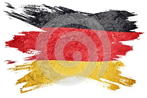 Grunge Germany flag. German flag with grunge texture. Brush stroke.
