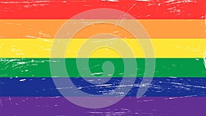 Grunge GLBT pride rainbow flag