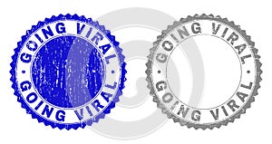 Grunge GOING VIRAL Scratched Stamp Seals