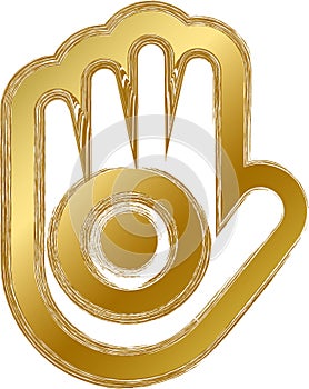 Grunge Gold Religion Jainism Mystical Symbol