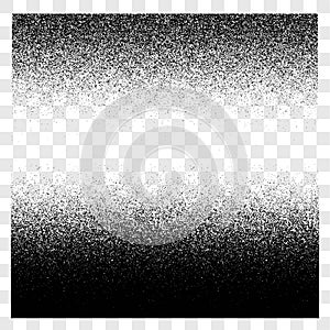 Grunge gradient spray halftone and stipple transparent texture vector set, sand grainy texture background or distress