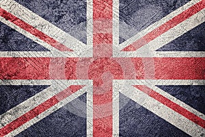 Grunge Great Britain flag. Union Jack flag with grunge texture
