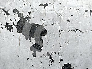 Grunge grey and black color peal wall texture of concrete floor background for creation abstract.
