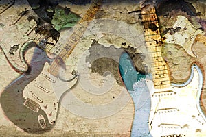 Grunge guitar background texture.