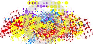 Grunge halftone background. Pop art background