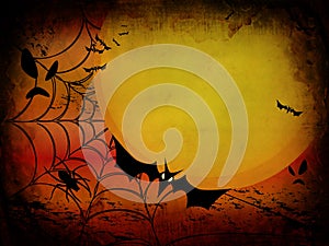Grunge Halloween card or background