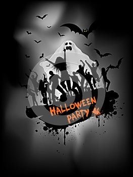 Grunge Halloween party background