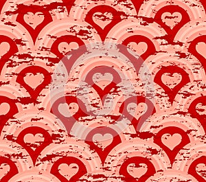 grunge heart symmetry pattern