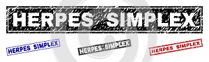 Grunge HERPES SIMPLEX Scratched Rectangle Watermarks