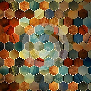 Grunge hexagon background. Abstract grunge hexagon background