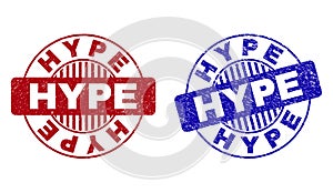 Grunge HYPE Scratched Round Stamp Seals