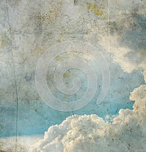 Grunge image of blue sky