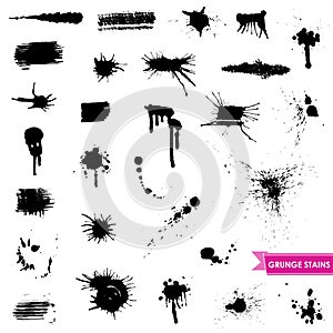 Grunge Ink Stains Elements