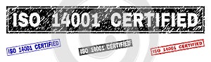 Grunge ISO 14001 CERTIFIED Textured Rectangle Watermarks