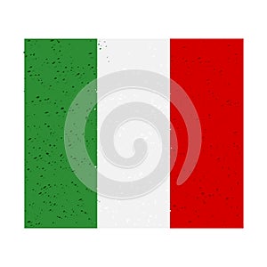 Watercolor painting flag of italy .Grunge Italy Flag, brush stroke background grunge texture.Vector