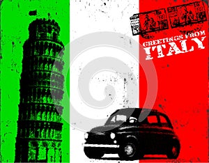 Grunge Italy poster